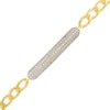 Men's Diamond Bar Bracelet 1/2 ct tw Round-cut 10K Yellow Gold 8.5"