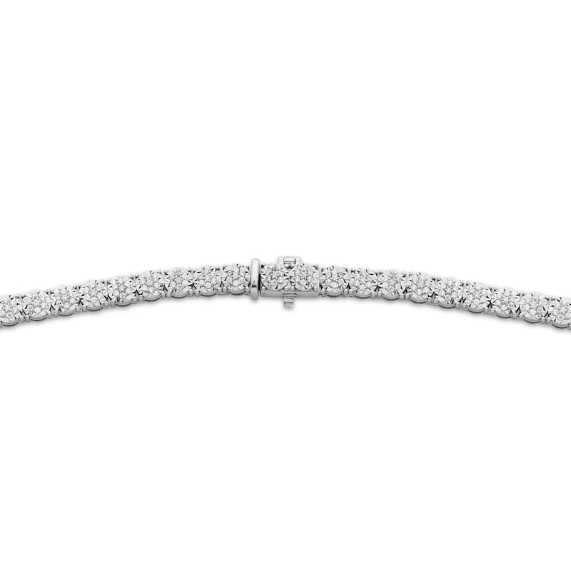 Main Image 2 of Men's Diamond Necklace 2- 1/2 ct tw Round-cut 10K White Gold 20.25"