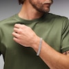 Thumbnail Image 2 of Men's Diamond Angle Curb Bracelet 3 ct tw Round-cut 10K White Gold 8.5"