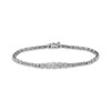 Diamond Line Bracelet 1 ct tw Round-cut 10K White Gold 7.5"