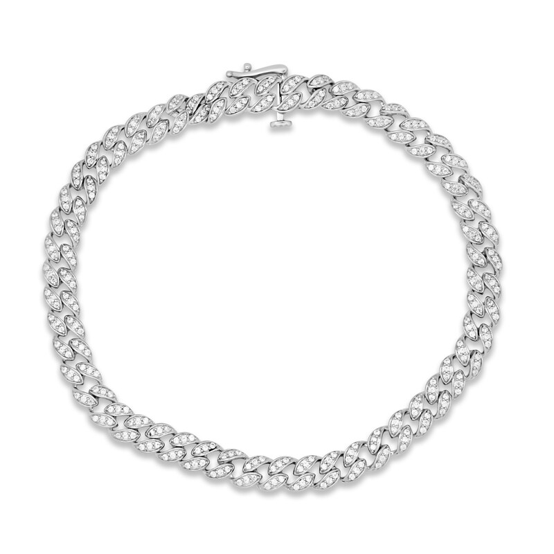 Diamond Line Bracelet 1 ct tw Round-cut 10K White Gold 7.5