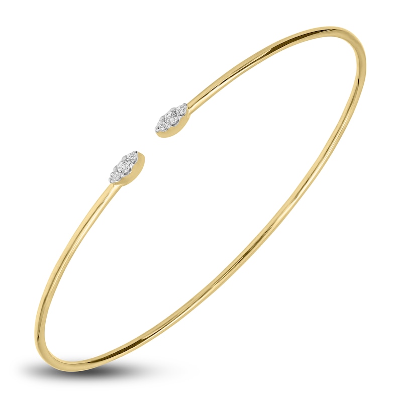 Diamond Cuff Bracelet 10K Yellow Gold