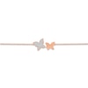 Thumbnail Image 2 of Diamond Butterfly Bracelet 1/8 ct tw Round-cut 10K Rose Gold 7.5&quot;