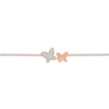 Thumbnail Image 1 of Diamond Butterfly Bracelet 1/8 ct tw Round-cut 10K Rose Gold 7.5"