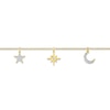 Thumbnail Image 2 of Diamond Star & Moon Bracelet 1/15 ct tw Round-cut 10K Yellow Gold 7.5&quot;