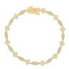 Diamond Milgrain Bracelet 1/4 ct tw Round-cut 10K Yellow Gold 7.25"