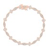 Thumbnail Image 1 of Diamond Milgrain Bracelet 1/4 ct tw Round-cut 10K Rose Gold 7.25&quot;