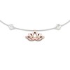 By Women For Women Diamond Lotus Bracelet 1/5 ct tw Round-cut 10K Two-Tone Gold  7.25"