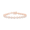 Thumbnail Image 1 of Diamond Tennis Bracelet 1/4 ct tw Round-cut 10K Rose Gold 7.25&quot;