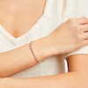 Thumbnail Image 3 of Diamond Tennis Bracelet 1/4 ct tw Round-cut 10K Rose Gold 7.25&quot;