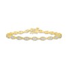 Diamond Milgrain Bracelet 3/8 ct tw Round-cut 10K Yellow Gold 7"