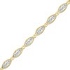 Diamond Milgrain Bracelet 3/8 ct tw Round-cut 10K Yellow Gold 7"