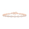 Thumbnail Image 1 of Diamond Milgrain Bracelet 3/8 ct tw Round-cut 10K Rose Gold 7&quot;