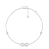 Thumbnail Image 1 of Diamond Infinity Bracelet 1/10 ct tw Round-cut Sterling Silver 7.5&quot;