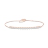 Thumbnail Image 1 of Diamond Line Bracelet 1/4 ct tw Round-cut 10K Rose Gold 7.5&quot;