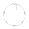 Thumbnail Image 1 of Diamond Shapes Bracelet 1/4 ct tw Round-cut 10K White Gold 7.5&quot;