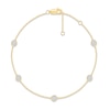Thumbnail Image 1 of Diamond Five-Circle Bracelet 1/5 ct tw Round-cut 10K Yellow Gold 7.5&quot;