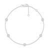 Thumbnail Image 1 of Diamond Five-Circle Bracelet 1/5 ct tw Round-cut 10K White Gold 7.5&quot;