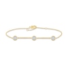 Thumbnail Image 1 of Diamond Three-Circle Bracelet 1/4 ct tw Round-cut 10K Yellow Gold 7.5&quot;