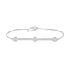 Thumbnail Image 1 of Diamond Three-Circle Bracelet 1/4 ct tw Round-cut 10K White Gold 7.5&quot;