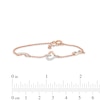 Thumbnail Image 3 of Diamond Heart Station Bracelet 1/15 ct tw Round-cut 10K Rose Gold 7.5&quot;
