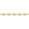 Diamond Marquise Line Bracelet 1/3 ct tw Round-cut 10K Yellow Gold 7.25"