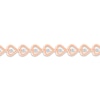 Thumbnail Image 2 of Diamond Heart Line Bracelet 1/4 ct tw Round-cut 10K Rose Gold 7.25&quot;