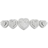 Thumbnail Image 2 of Multi-Diamond Five Heart Bolo Bracelet 1/2 ct tw Round-cut 10K White Gold
