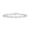 Kay Diamond Marquise Line Bracelet 1/2 ct tw Round-cut 10K White Gold 7.25"