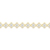 Thumbnail Image 1 of Diamond Flower Line Bracelet 1/3 ct tw Round-cut 10K Yellow Gold 7"