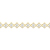 Thumbnail Image 2 of Diamond Flower Line Bracelet 1/3 ct tw Round-cut 10K Yellow Gold 7&quot;
