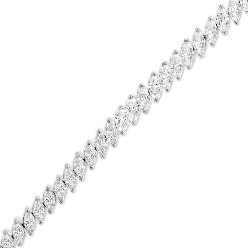 Diamond Line Bracelet 7 ct tw Marquise-cut 14K White Gold 7.25"