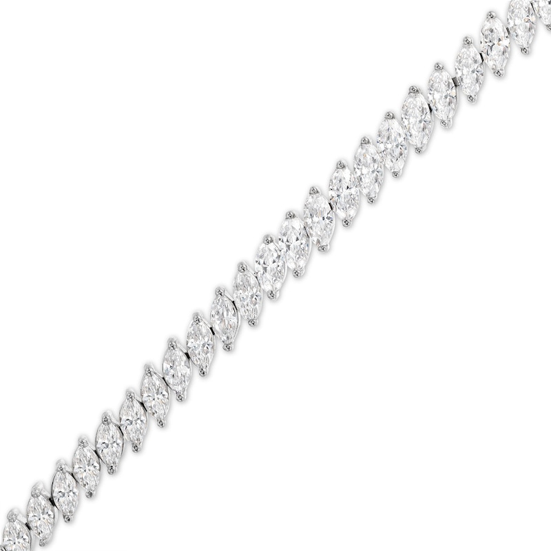 Main Image 1 of Diamond Line Bracelet 7 ct tw Marquise-cut 14K White Gold 7.25&quot;