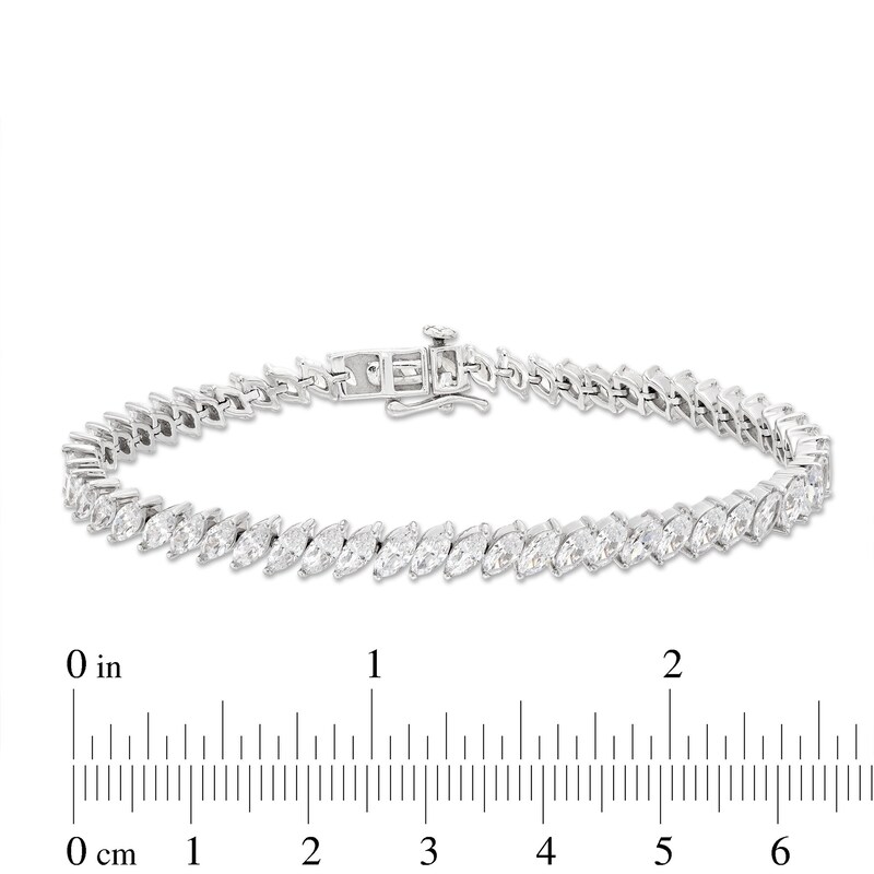 Main Image 4 of Diamond Line Bracelet 7 ct tw Marquise-cut 14K White Gold 7.25&quot;