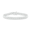 Thumbnail Image 0 of Diamond Wide Link Bracelet 1 ct tw Round-cut Sterling Silver 7.25"