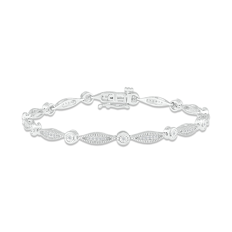 Main Image 1 of Diamond Bracelet 1/4 ct tw Round-cut 10K White Gold