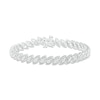 Thumbnail Image 1 of Diamond Diagonal Link Bracelet 1/4 ct tw Round-cut Sterling Silver 7.25&quot;