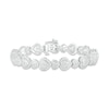 Thumbnail Image 0 of Diamond Horizontal Heart Tennis Bracelet 1/2 ct tw Round-cut Sterling Silver 7.5"
