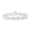 Thumbnail Image 1 of Diamond Horizontal Heart Tennis Bracelet 1/2 ct tw Round-cut Sterling Silver 7.5&quot;