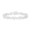 Thumbnail Image 1 of Diamond Heart Bracelet 1/10 ct tw Round-cut Sterling Silver 7.25&quot;