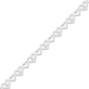Thumbnail Image 2 of Diamond Heart Bracelet 1/10 ct tw Round-cut Sterling Silver 7.25&quot;