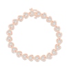 Thumbnail Image 1 of Diamond Heart Bracelet 1/2 ct tw Round-cut 10K Rose Gold 7.25&quot;