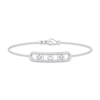 Thumbnail Image 0 of Diamond "Mom" Paperclip Bracelet 1/5 ct tw Round-cut 10K White Gold 7"