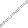 Thumbnail Image 1 of Diamond XO Paperclip Bracelet 1/6 ct tw Round-cut Sterling Silver 7.25"