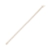 Thumbnail Image 2 of Diamond Alternating Heart Link Bracelet 1/2 ct tw Round-cut 10K Yellow Gold 7&quot;
