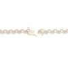 Thumbnail Image 3 of Diamond Alternating Heart Link Bracelet 1/2 ct tw Round-cut 10K Yellow Gold 7&quot;