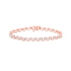 Thumbnail Image 1 of Diamond Alternating Heart Link Bracelet 1/2 ct tw Round-cut 10K Rose Gold 7&quot;