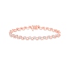 Thumbnail Image 0 of Diamond Alternating Heart Link Bracelet 1/2 ct tw Round-cut 10K Rose Gold 7"