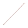 Thumbnail Image 2 of Diamond Alternating Heart Link Bracelet 1/2 ct tw Round-cut 10K Rose Gold 7&quot;