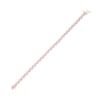 Thumbnail Image 1 of Diamond Alternating Heart Link Bracelet 1/2 ct tw Round-cut 10K Rose Gold 7"